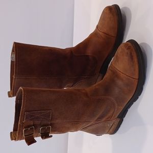 Sorel Major Women's Brown Pull On Boot Leather / Suede